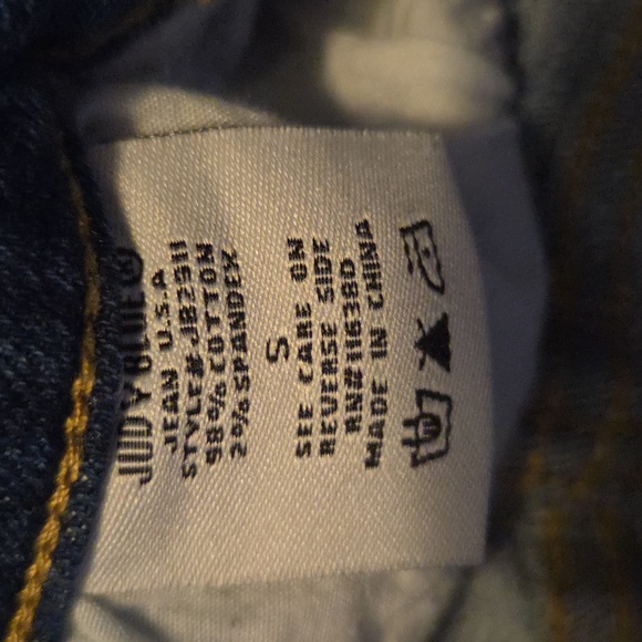 Judy Blue Womens Distressed Jean Mini Skirt - Picture 4 of 4